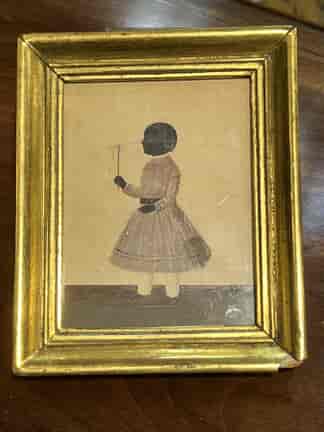 Silhouette full-length portrait of a black child, c. 1810