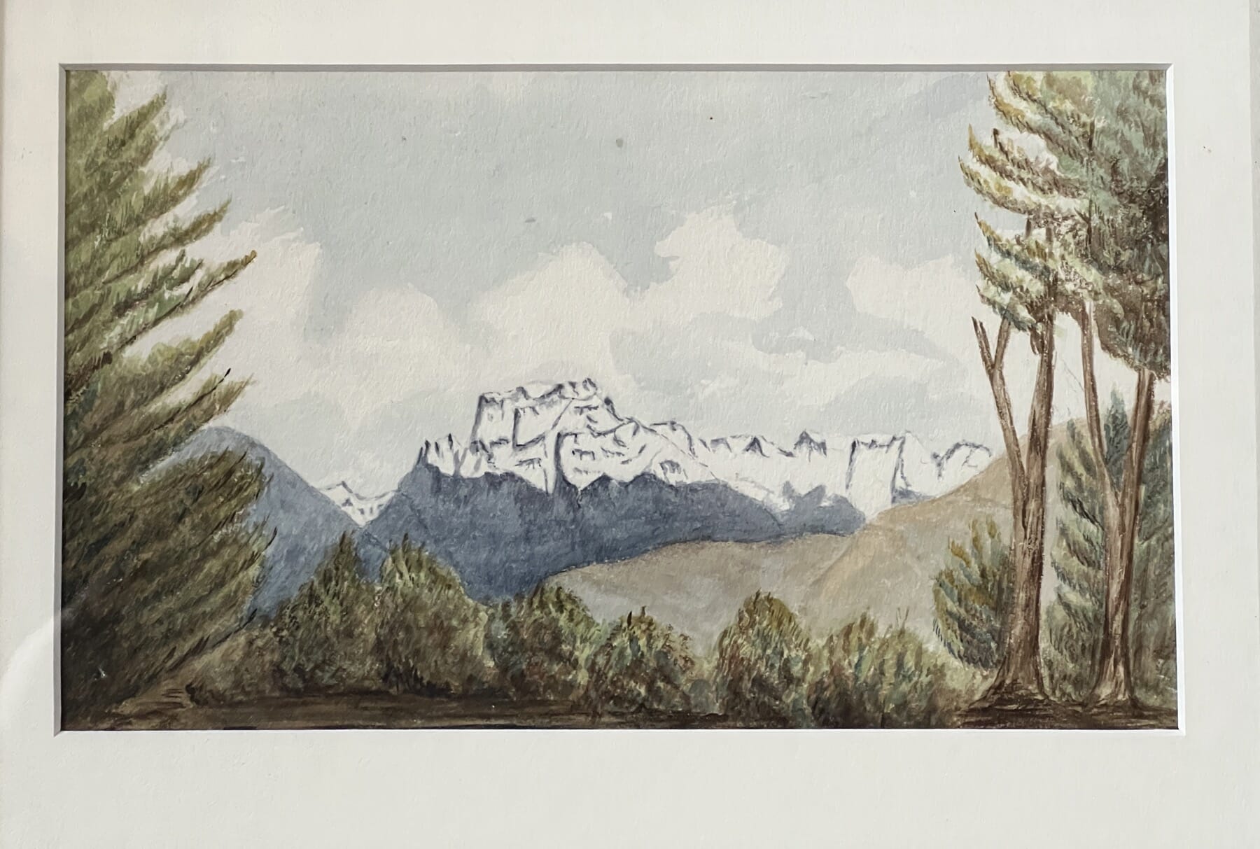 Cosmos Peaks from Tramway, Kinloch 1882 - Budd Sisiters