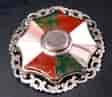 Scottish silver mounted agate brooch, C. 1870