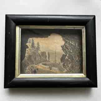 Framed coloured Ackerman print ‘View from the Entrance of the Gallery of Schalbet’