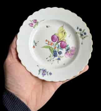 Herend finely painted plate with Iris and other florals, c.1900