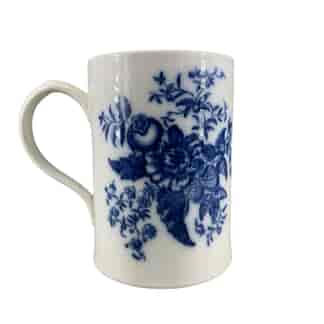 Large Caughley mug / tankard, ‘Pine Cone’ print, C. 1785