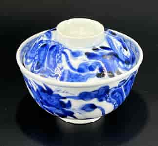 Japanese bowl & cover, hidden dragon pattern, Guangxu mark (1875-1908), late 19th century