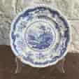 Minton blue printed 'Chinese Marine' 'Opaque China' plate C.1830