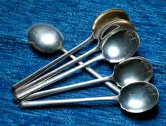 Six small sterling teaspoons, Birmingham 1934