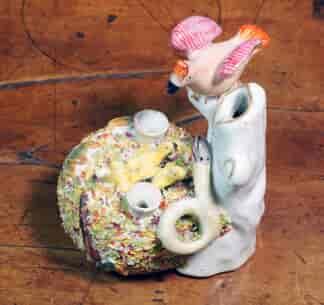 Staffordshire Pottery Nest Inkwell