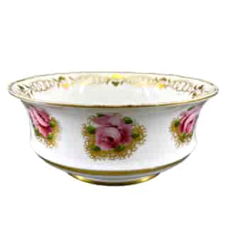 Etruscan shape slop bowl, rosehead pattern, Davenport c.1815
