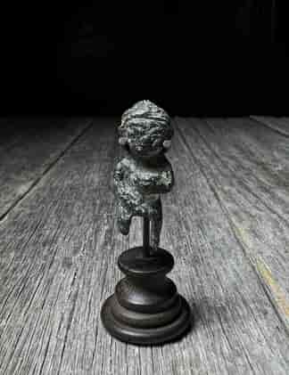 Chinese Bronze 'boy' pendant, Han Dynasty
