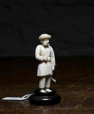 Indian Ivory Soldier Carving