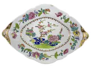 Spode 'New Stone' dish, 'Chinese Flowers' pattern, c.1820