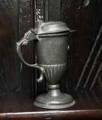 Baroque Pewter ewer-shape oil vessel, Early 18th century