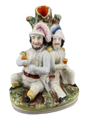 Staffordshire Theatrical figure of Falstaff & friend, from 'Merry Wives of Windsor', c. 1860