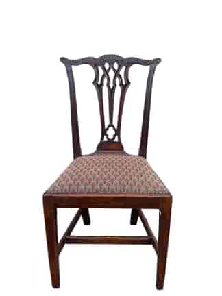 Georgian Mahogany Chippendale chair, carved back, c. 1785
