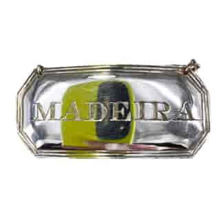 Fused plate wine decanter label, 'MADEIRA', circa 1820