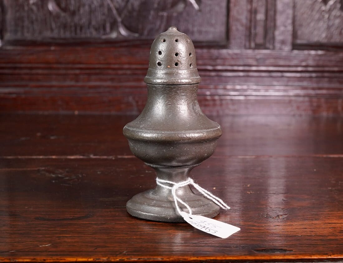 Pewter pepper pot, English early 19th century