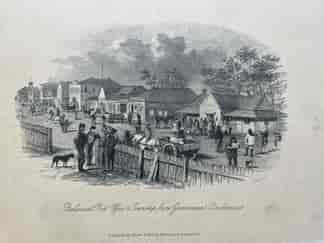 S.T.Gill engraving, Ballarat Post Office & Township from Government Enclosure