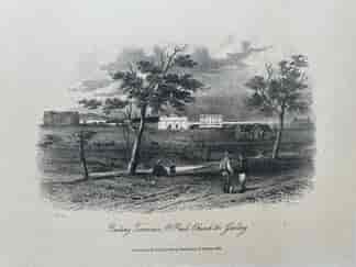 S.T.Gill engraving, Railway Terminus St Paul's church to Geelong, 1856: printed 1890