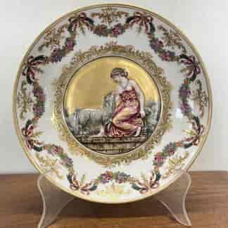 Naples style Italian porcelain cabinet dish, c.1880