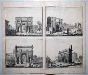 Roman Ruins print, triumphant arches