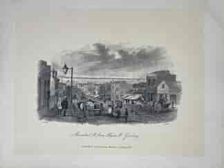 S.T.Gill engraving, Moorabool St from Myers St Geelong, 1856: printed 1890