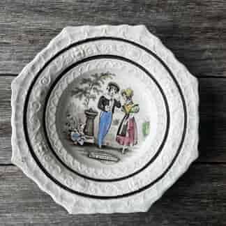 Staffordshire children's plate, dated  1847