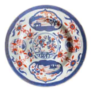 Chinese export imari style plate , C. 1750