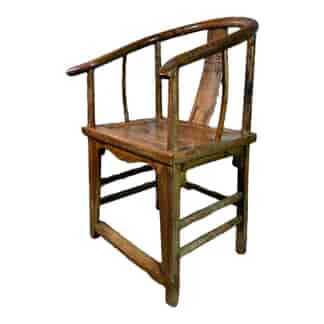 Chinese Elm ‘horseshoe’ armchair, 19th century