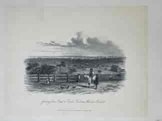 S.T.Gill engraving, Geelong from Road to Fyans Ford near Windsor Castle, 1856: printed 1890