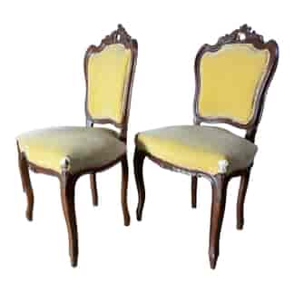 Pair of Louis XVI style accent chairs as-is, c.1890