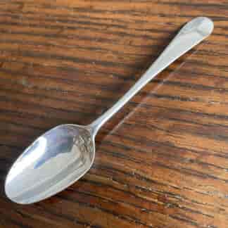 Sterling Silver scroll-back teaspoon, Thomas & William Chawner, 1766-70
