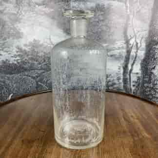 Large 19th century clear glass chemist jar