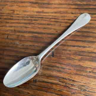 Georgian Sterling Silver Scroll-back spoon, Wallis? London c.1765