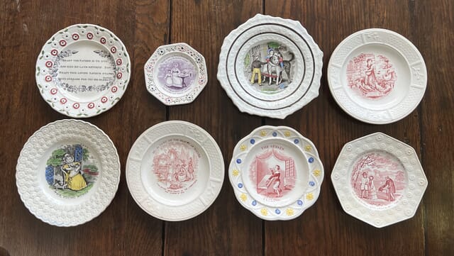 CHildren's plates, 1830-50