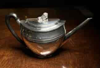 Dutch silver teapot, .950 grade Napoleonic Period, c.1809
