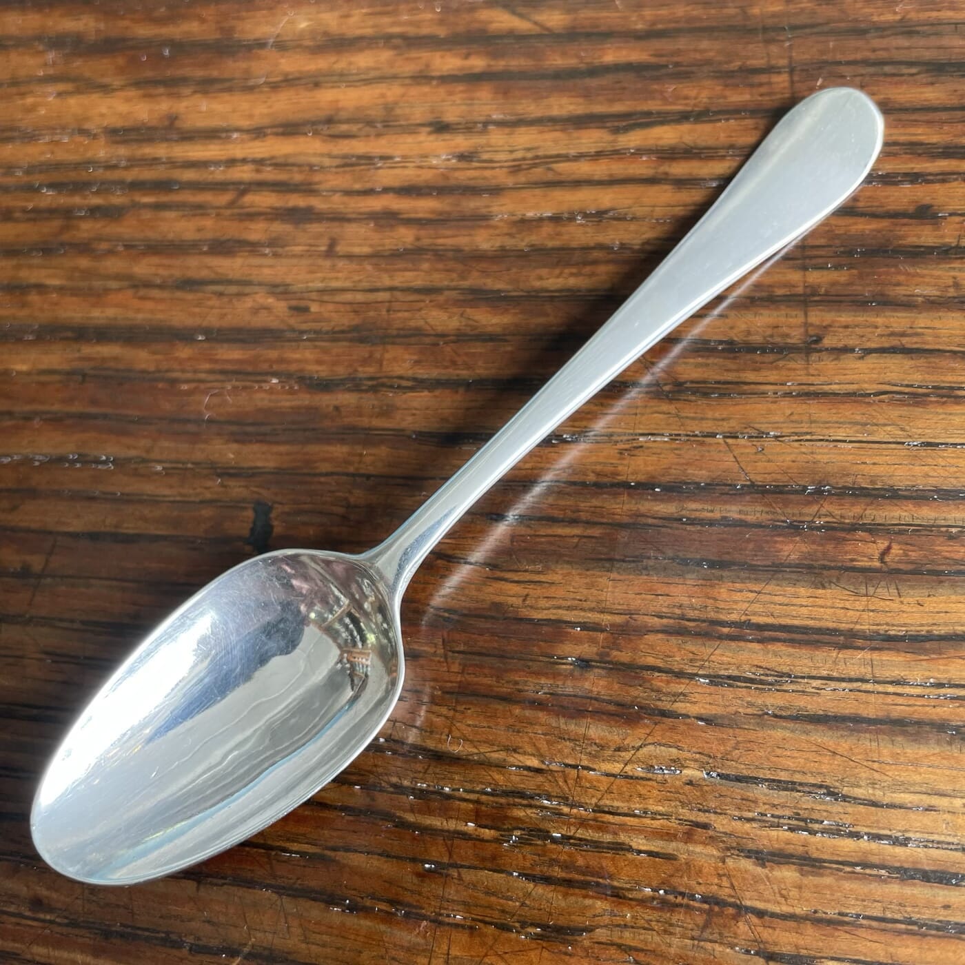 Sterling Silver ‘roseback’ teaspoon, Thomas Eustace & Smith III