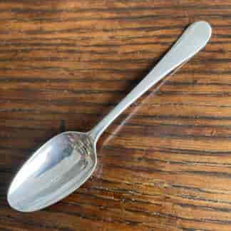 Sterling Silver 'rose-back' teaspoon, Thomas Eustace & George Smith III, c.1770