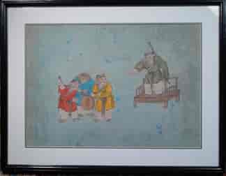 Large Chinese painting, Children Musicians, 19th/20th century