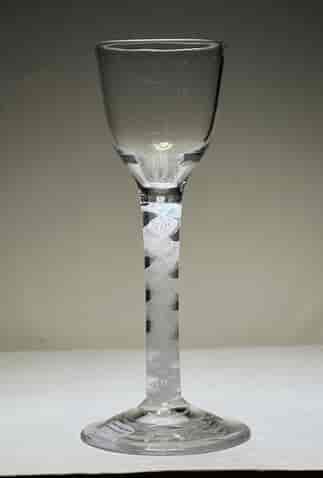 Georgian air twist wine glass, C1765
