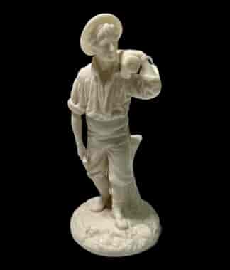 Royal Worcester white figure by  Hadley, 'Woodman' 1895