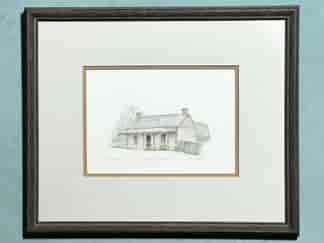 J. Hine watercolour, House on Gisborne Rd, 'Bachus Marsh'
