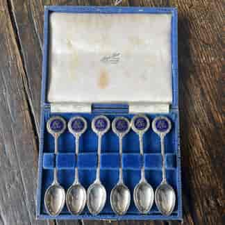Set of 6 teaspoon 'Australian General Electric' 25 year anniversary spoons, 1921.