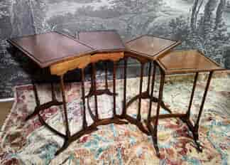 Nest of 4 Mahogany Regency style Tables, Late 19th Century
