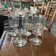 Set 4 + 1 hand blown glasses, early 20th Century