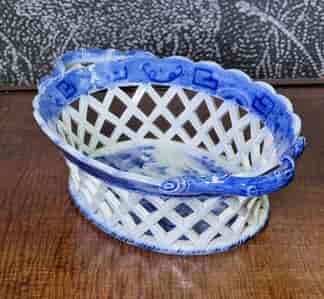 Pearlware chestnut basket, pagoda pattern, C.1795