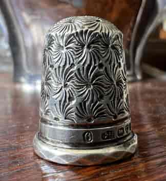 Sterling Silver thimble, Charles Horner, Exeter, 1902