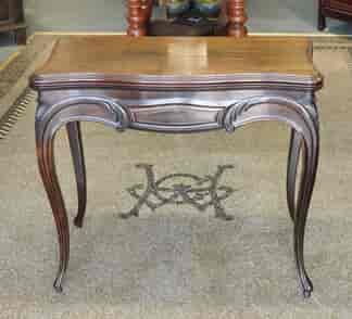 French Louis XV style rosewood card table, c.1875