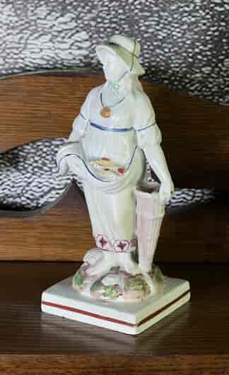 Early Staffordshire figure of 'Water', attr. Enoch Wood c. 1785