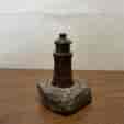 Small Cornish Serpentine lighthouse, C.1900