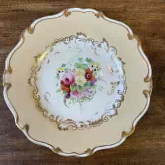 English porcelain plate with moulded rim, C.1835