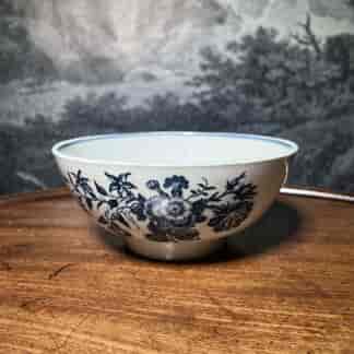 Dr Wall Worcester slop bowl, 3 flowers pattern C.1770